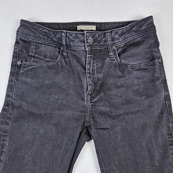 Burberry Brit Stretfield Women 27 Jean Black Denim Skinny Biker Designer Cotton - Picture 10 of 16